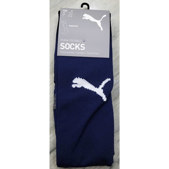 Puma Team Liga Blue Knee High Socks Size 2 US 3.5-6 - Picture 1 of 6